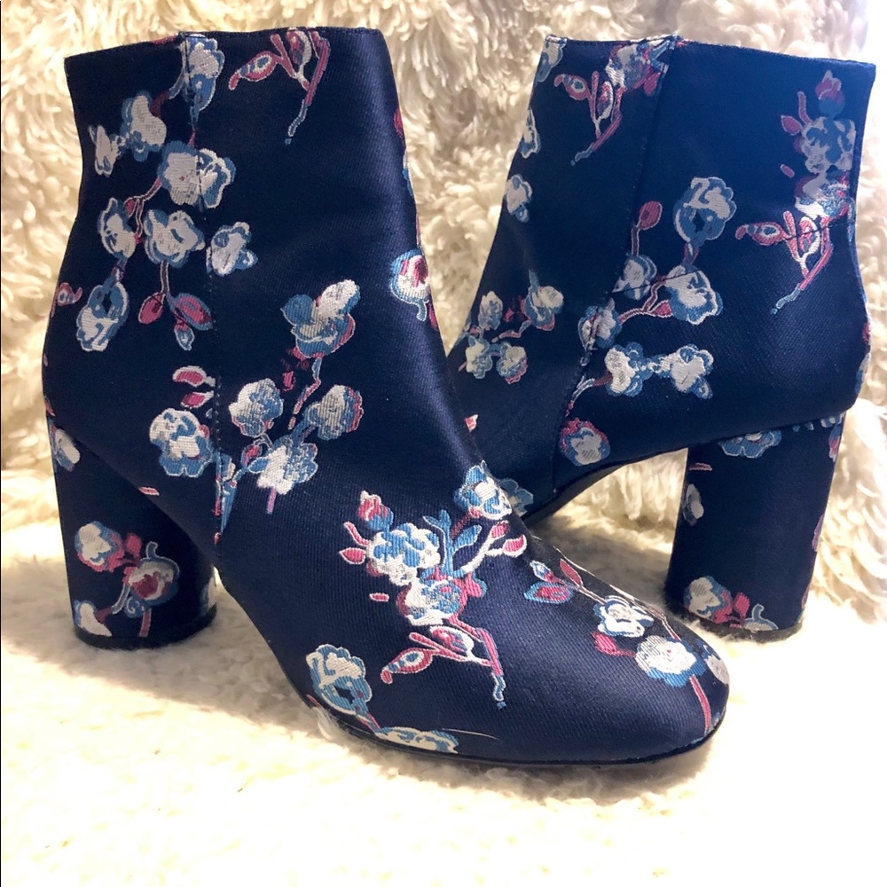 UO Juliet Floral Jacquard Ankle Boots